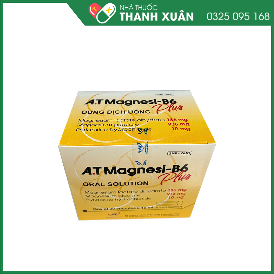A.T Magnesi-B6 Plus giúp bổ sung magie và vitamin B6 cho cơ thể